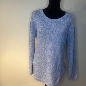Talbots blue sweater 100% pima cotton womens size L